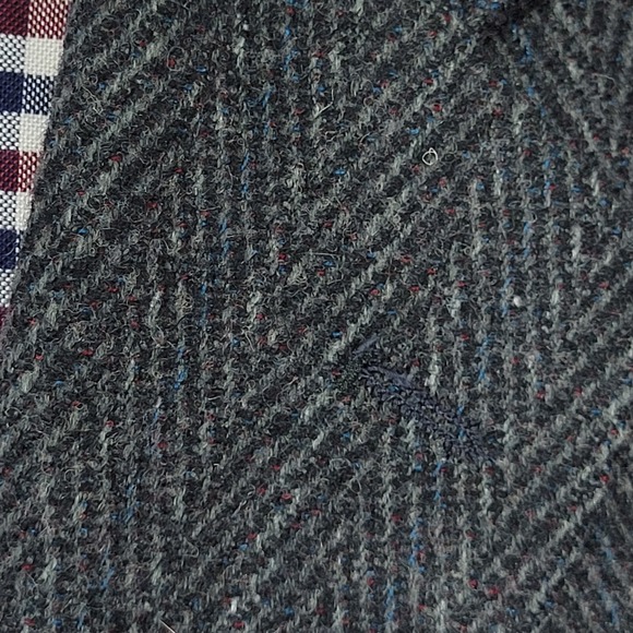 VTG Sergio Valente Men's Tweed Sport Coat Blazer Two Button Herrinbone Wool 44R - Picture 5 of 14